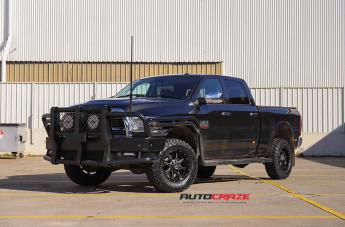DODGE RAM MO970 SATIN BLACK MILLED ACCENTS